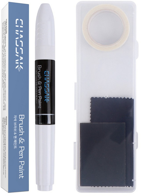 차싹 현대 자동차 페인트 붓펜 + 전용키트 세트, T8T/T8S플래티넘실버, 1세트