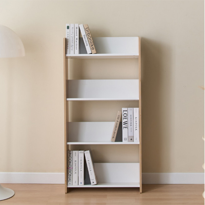 제우스가구 라인 DIY 책장, 내츄럴화이트, 4단