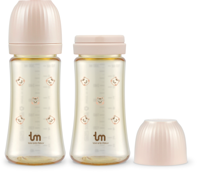 토비앤몰리 PPSU 돗람이 젖병 트윈팩, 핑크, 280ml, 2개