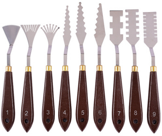 오베르 페인팅 나이프 9종 세트, 1세트