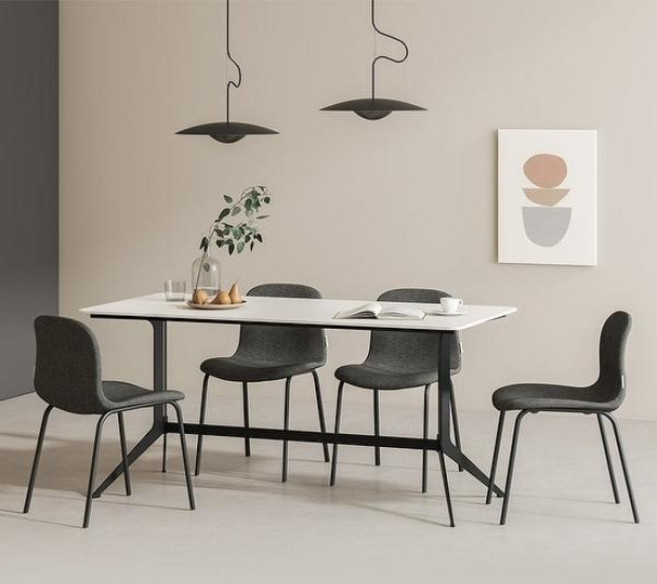 도노 슬림 식탁의자 방문설치, 그레이, 일반의자 2