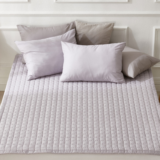 지베딩 클라우드 순면 고무밴드 4중직 침대패드, 라이트그레이