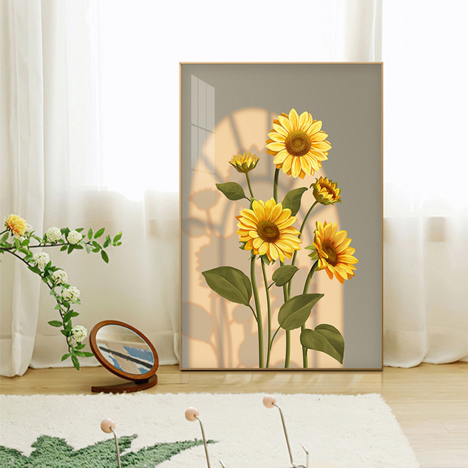 테리보 금전운 해바라기 그림 액자, 타입13