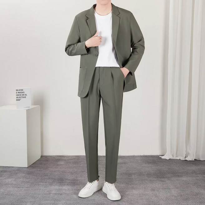 인피어스 남성용 클로 비즈니스 자켓 + 긴바지 세트