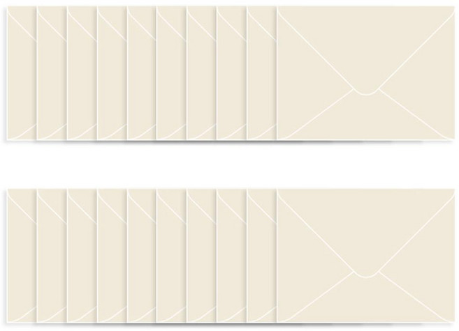 MONOLIKE 粉彩迷你信封 - 奶油色 20入, 20個