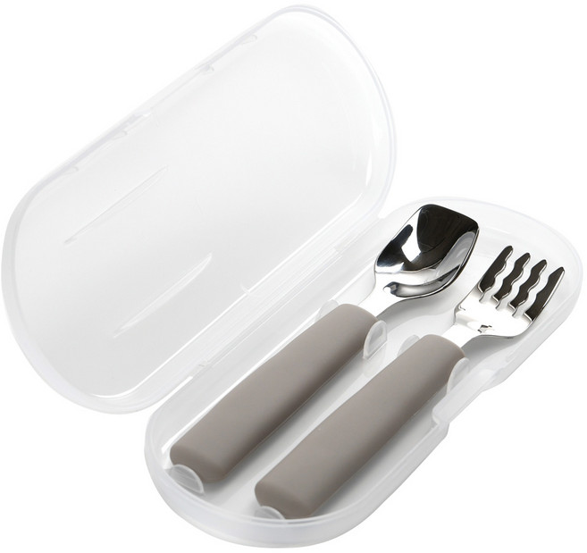 데일리라이크 봉봉 실리콘 스푼 포크 세트, 06 코코아, 스푼+포크 1세트, 1세트