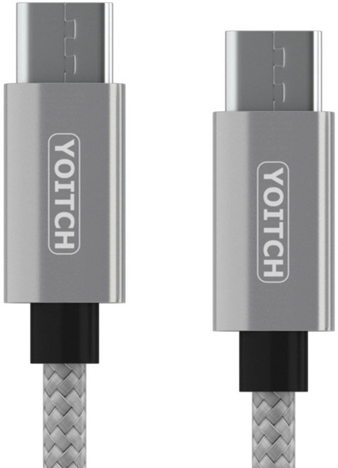 요이치 C타입-C타입 웨이크 CC 60w 초고속 USB 3.1 Gen1 PD 고속충전 케이블, 150cm, 메탈, 1개