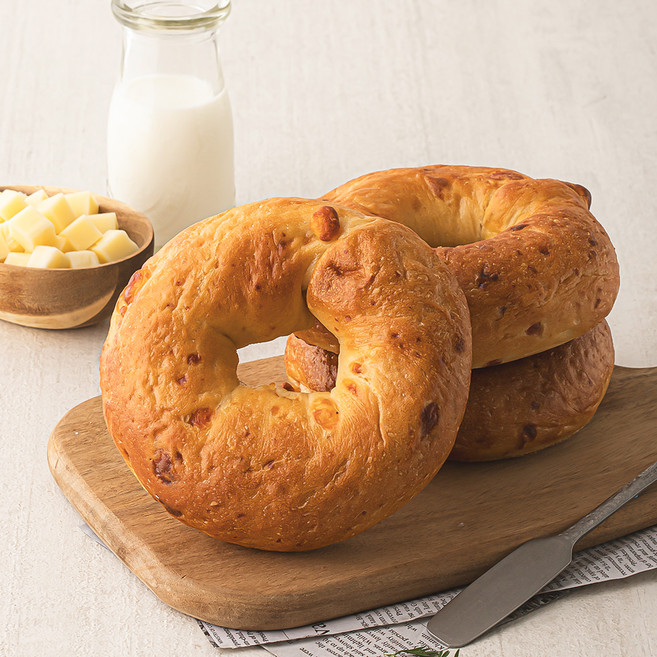 브로드카세 발효종 롤치즈 베이글, 120g, 3개입, 1개