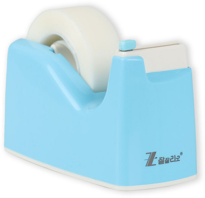 잘잘리오 미니 자동 안전 어린이 테이프 디스펜서 레인보우, 06 스카이블루, 1개