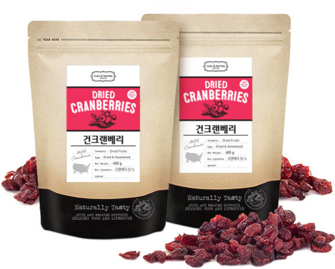 넛츠앤베리스 건크랜베리, 2개, 400g