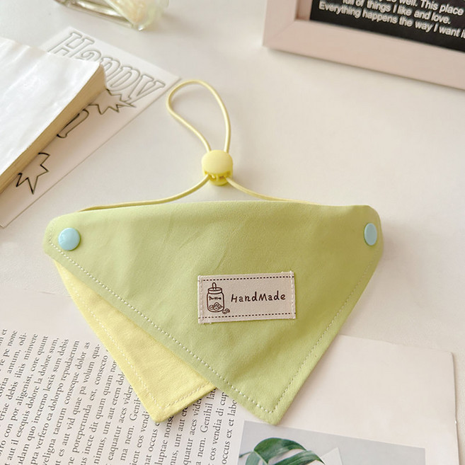 웨이비데이즈 강아지 산책 턱받이 스카프 퍼플 W265-0227, 그린(W265-0227GFR), 1개