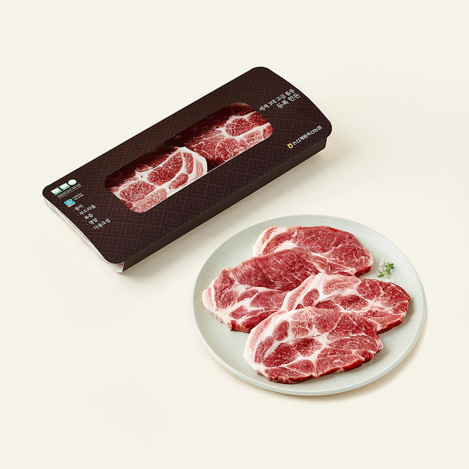 본바듬 무항생제 인증 듀록 목심 (냉장), 500g, 1개