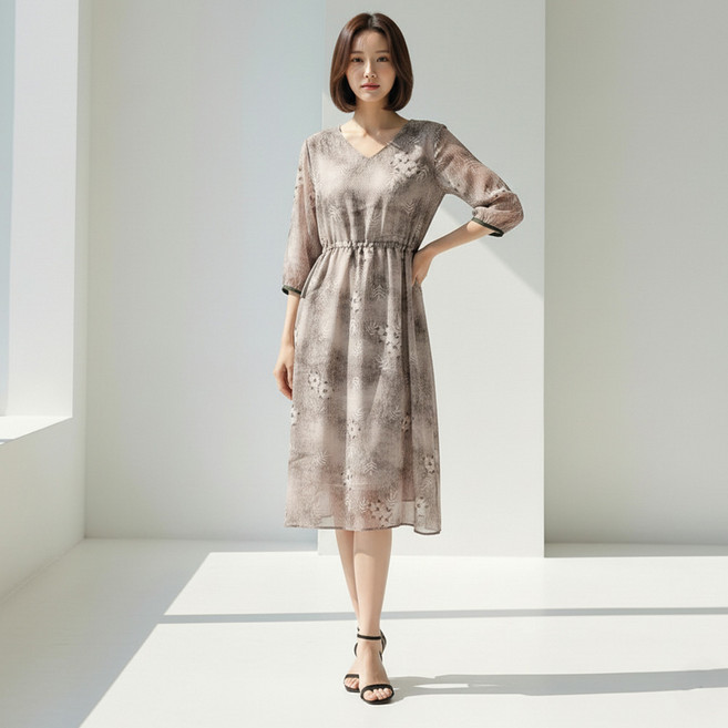 ATTERLIC Moelli Bird 復古花卉連身裙 11676
