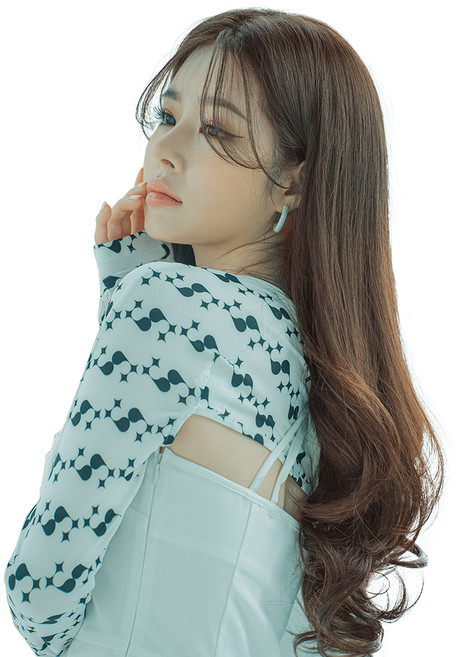 여자 붙임머리 헤어피스가발 레이어 글램 루즈 웨이브, 레드브라운, 1개