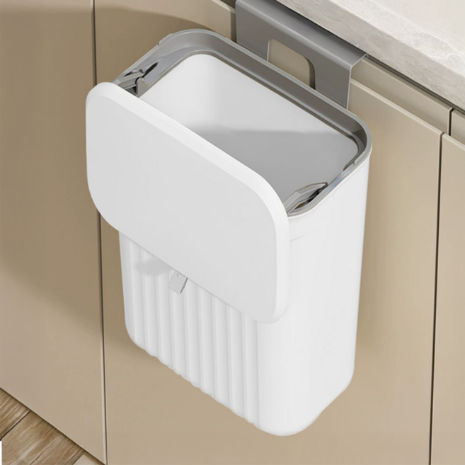 올릭 키친 걸이형 싱크대 휴지통 + 싱크대 홀더 + 벽걸이 홀더 세트, 화이트