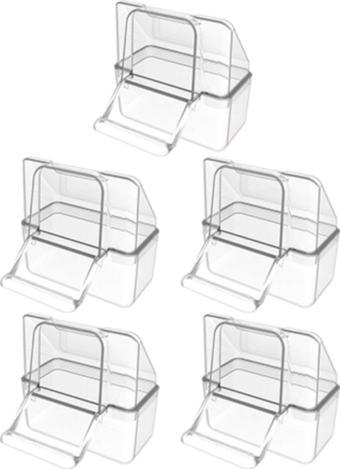 리프패럿 앵무새 모이통 2GR 024, 혼합색상, 5개