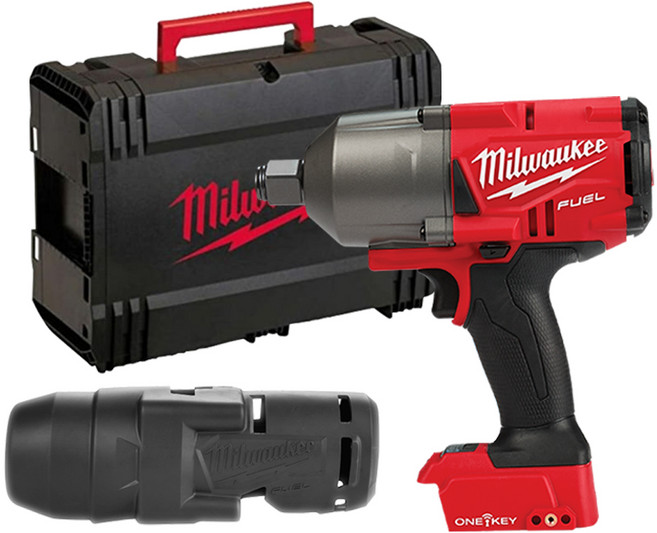 밀워키 18V FUEL 하이토크 임팩트 렌치2 1.9cm 베어툴 M18 ONEFHIWF34(M18 ONEFHIWF34-0X) + 49-16-2867 / M18 ONEFHIWF1 보호 커버, 1세트