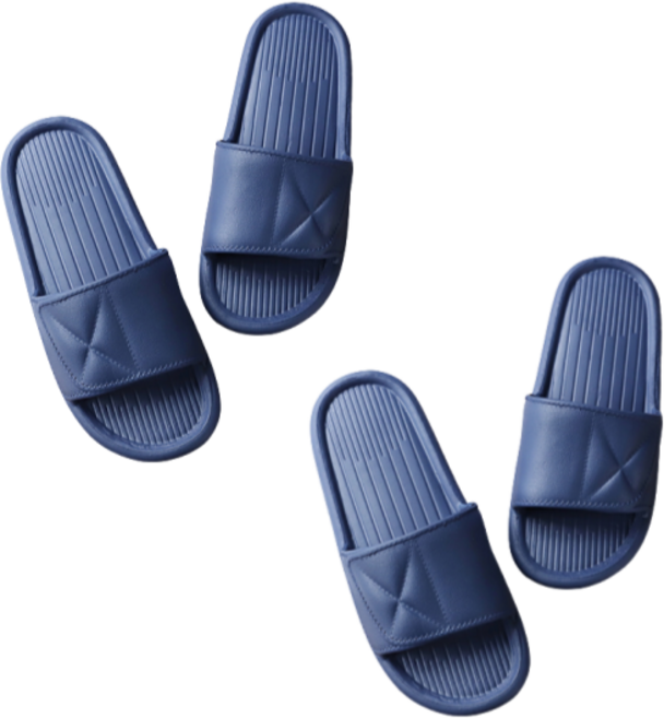 스타리움 호텔식 미끄럼 방지 EVA 욕실화, 네이비, 2개
