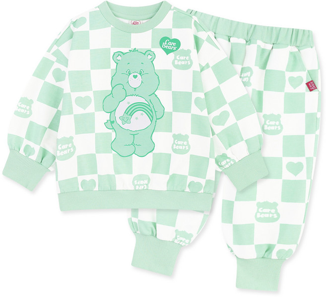 Care Bears 兒童小熊棋盤格寬鬆上衣褲子套裝