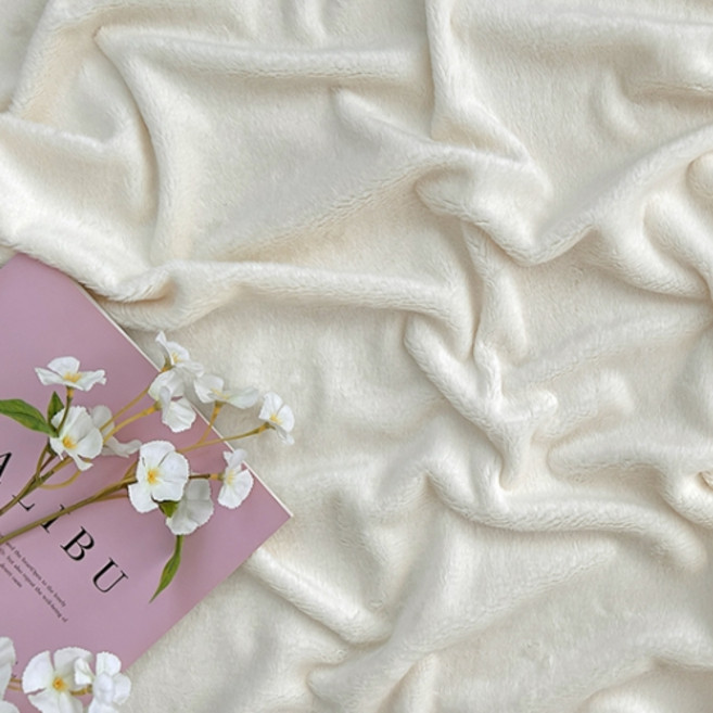 포토카드 촬영 부드러운 극세사 원단 5mm, 아이보리, 1개