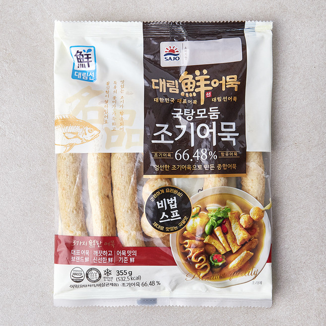 대림선 국탕모둠 조기어묵, 355g, 1개