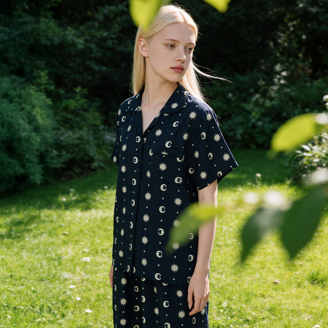 이너쿠키 여성용 인견 냉감 파자마 상하의 세트