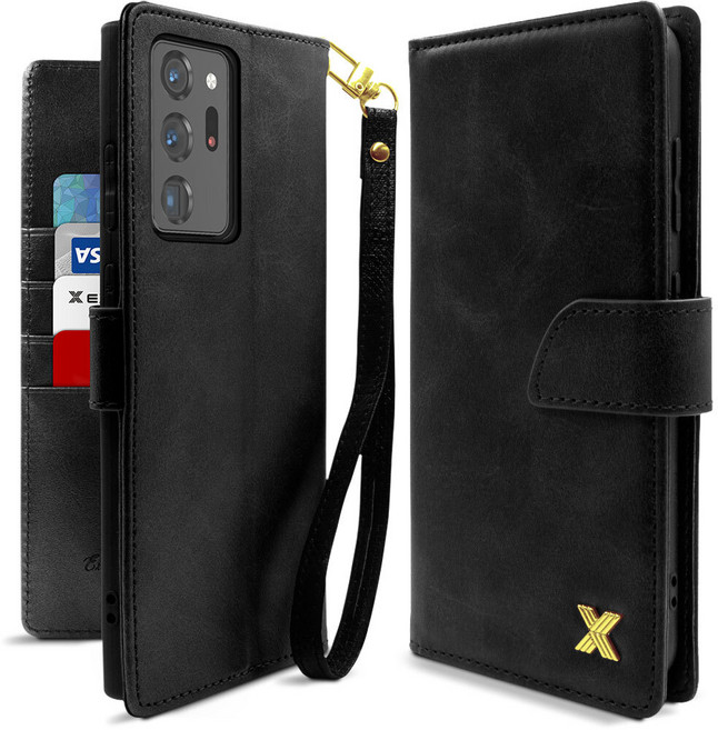 엑씨 아틀리에 거치형 가죽 스트랩 다이어리 휴대폰 케이스