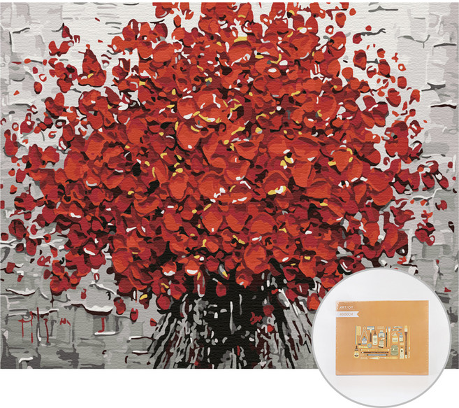 ARTJOY DIY數字油畫套組 40 x 50cm 橫式, 豐富的花朵, 1組