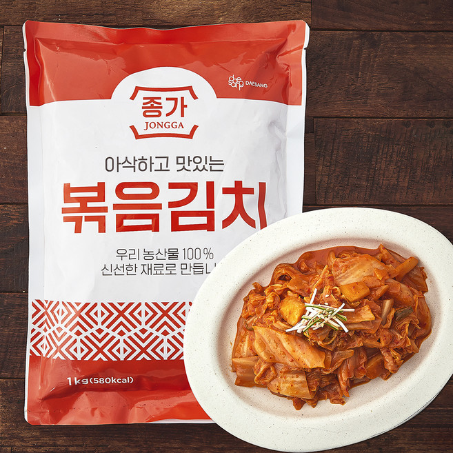 종가 아삭하고 맛있는 볶음 김치, 1kg, 1개