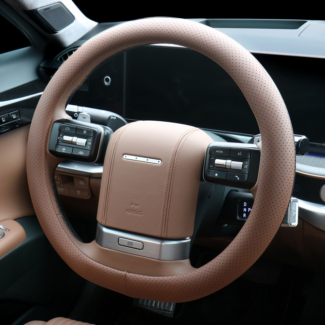 모런 순정스타일 반반 타공 핸들커버 디컷, 하바나브라운 + 블랙