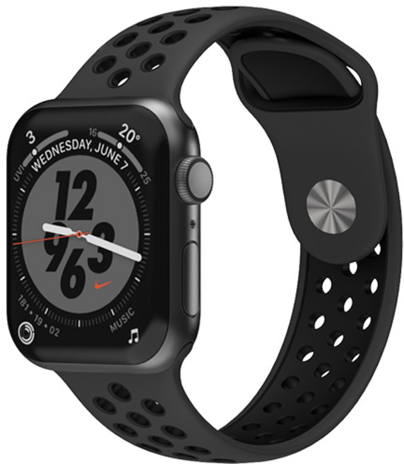 신지모루 스마트 워치 애슬리틱 스트랩 밴드, 블랙, 1개