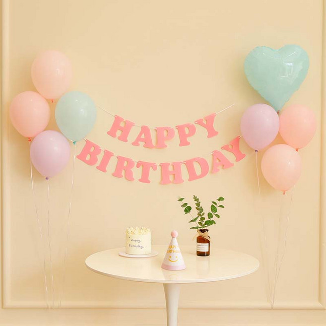 피앤비유니티 생일 가랜드 풍선 세트, 11 캔디파스텔믹스, 1세트