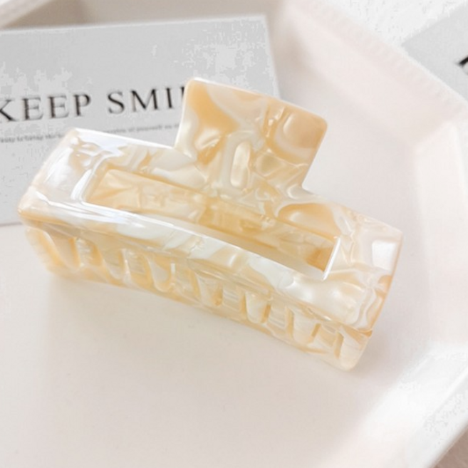 수스다 레오파드 마블링 올림머리 집게핀