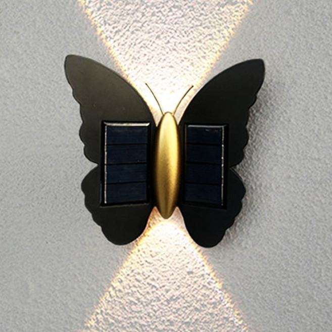 비상 LED 태양광 나비 벽부등 야외 전구 조명