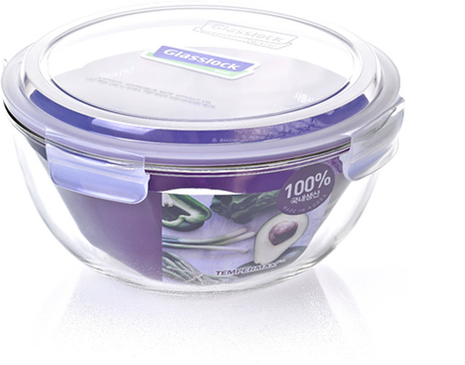 글라스락 밀폐용기 믹싱볼 퍼플 4L, 1개, 1개입