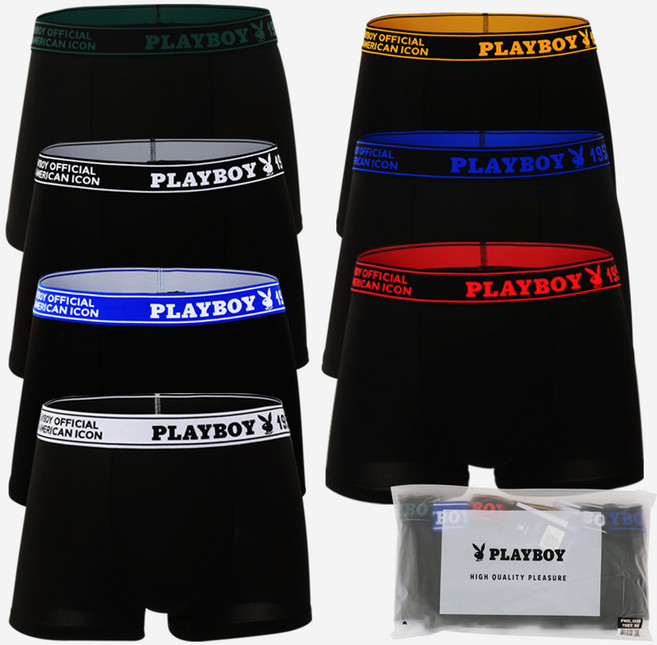플레이보이 남성용 데일리 라인로고 드로즈 7종 세트