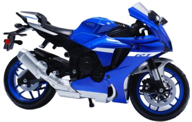 Maisto 1:12 山葉 YAMAHA YZF-R1 摩托車模型 藍色, 1個