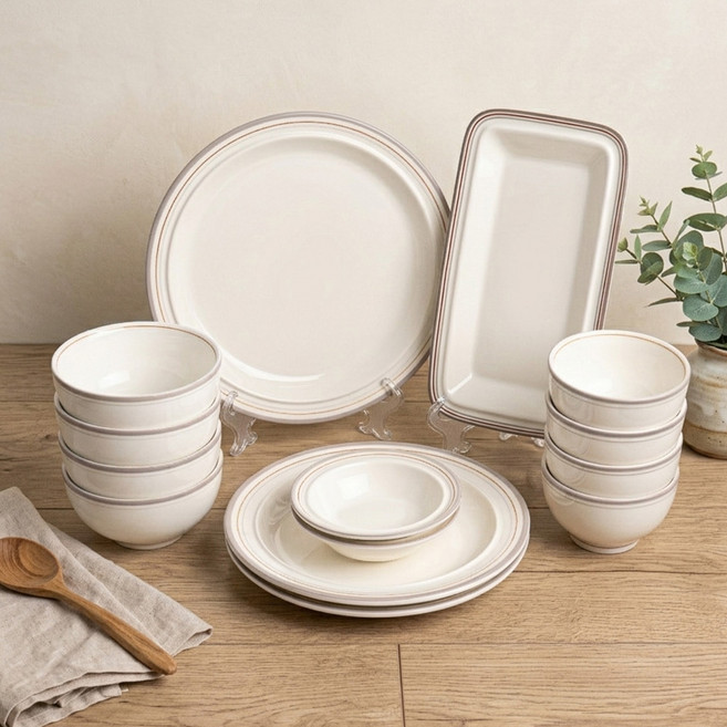 시라쿠스 메이플 4인 그릇 홈세트 14p, 코지그레이, 6종, 1세트