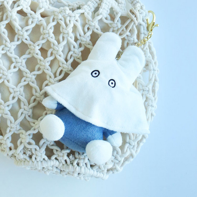 Miffy 幽靈包包吊飾娃娃, 1個, 藍色, 15cm
