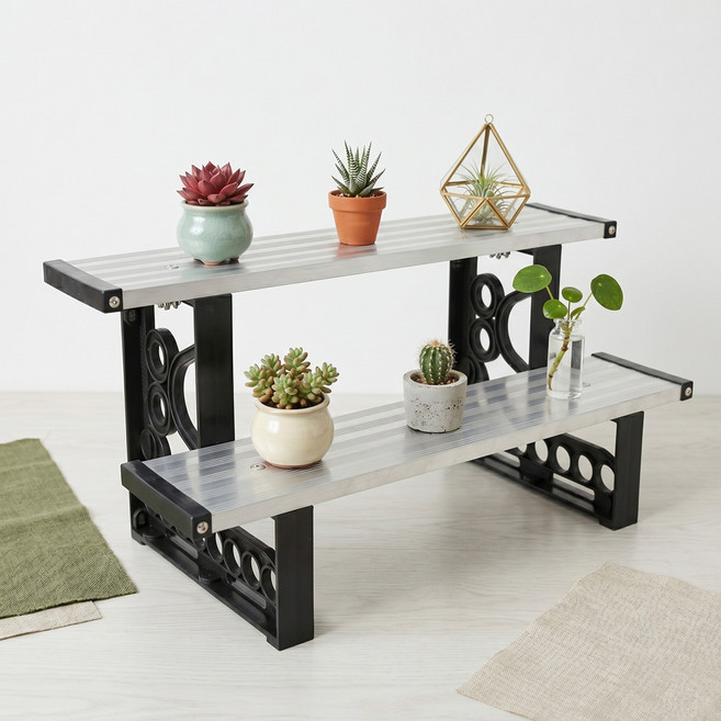 uh homedeco 階梯式花盆鋁製多肉植物層架整理架 60cm