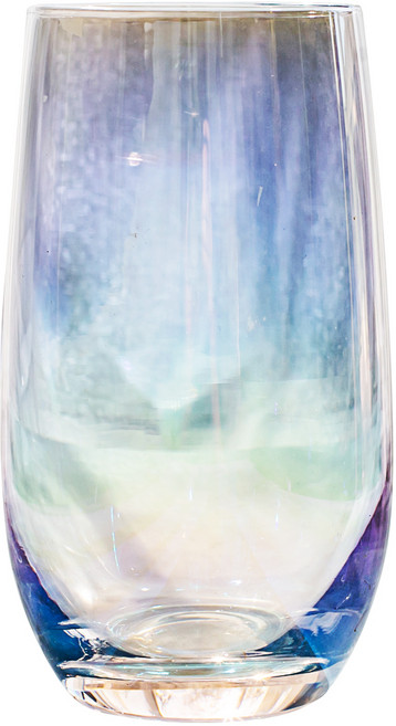 칼딘 오로라 홀로그램 유리컵 하이볼 380ml, 혼합색상, 1개