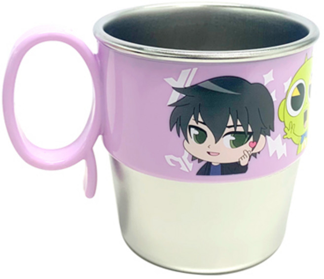 르번 국산 신비아파트 스텐 손잡이컵, 혼합색상, 1개