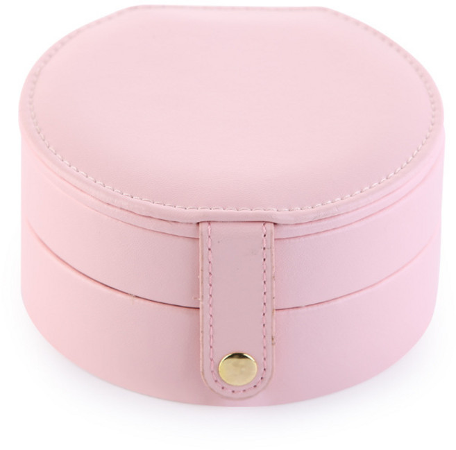 사과숲 휴대용 여행 미니 보석함, 핑크, 1개