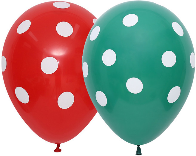 셈퍼텍스 풍선 30cm, 레드, 포레스트그린, 20개