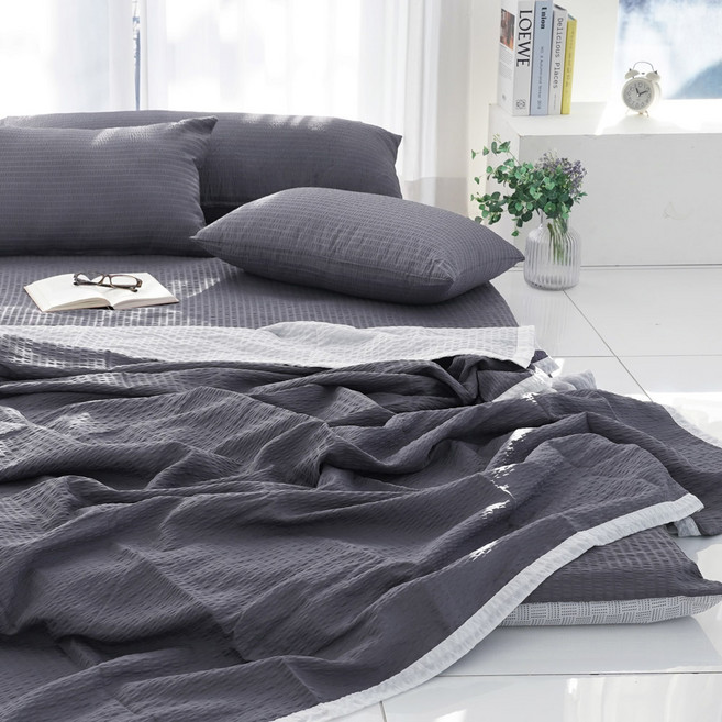 스코홈 여름 냉감 시어서커 양겹이불 + 4종 홑겹 요세트 요솜포함