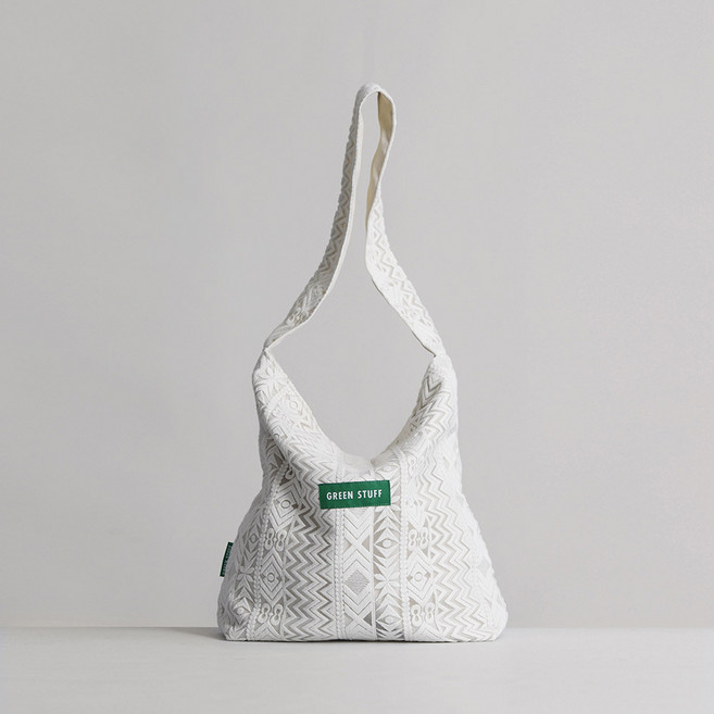 그린스터프 심풀 쇼퍼백 62 에스닉 자수 레이스