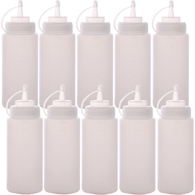 JJ LDPE 계량 소스통, 450ml, 10개