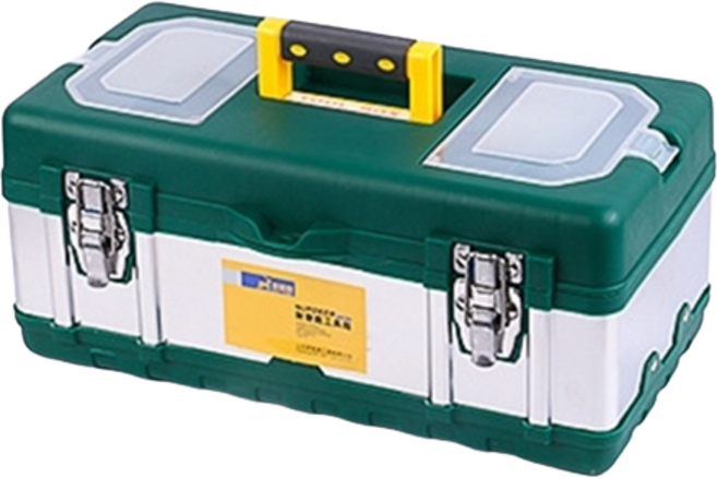 라온투유 스테인레스 스틸 공구상자 09 그린, 1개