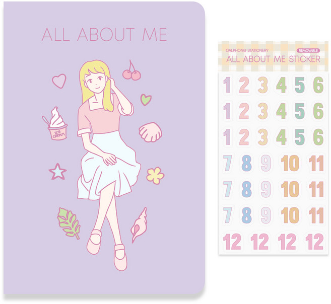 달퐁이네문방구 All About Me 다이어리, 퍼플