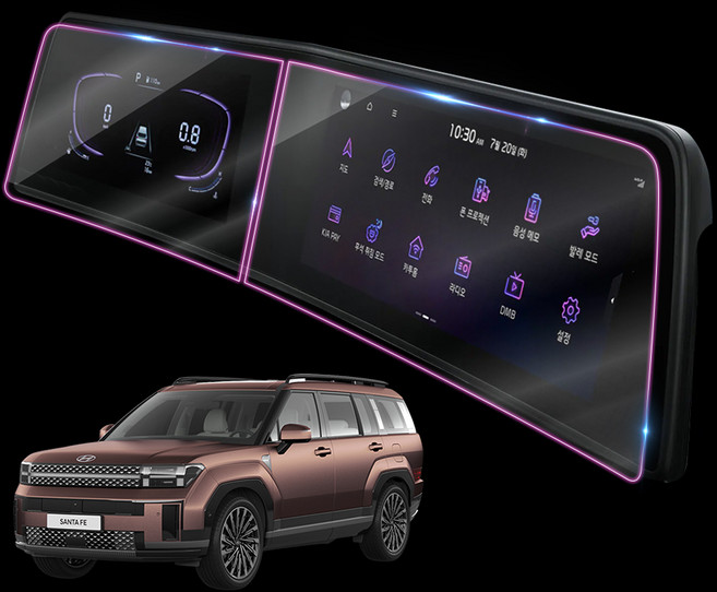 디테일링 차량용 디스플레이 풀커버 보호필름 클러스터, 1개, 디올뉴싼타페 MX5